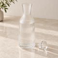 Ribbed Glass Water Carafe
