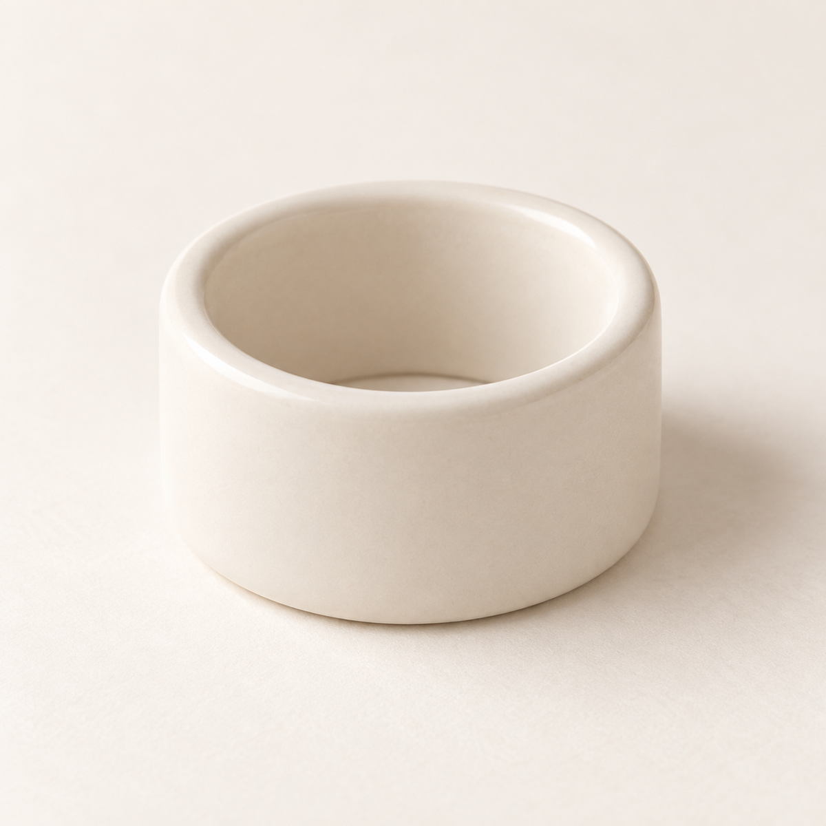 Cream Ceramic Napkin Ring