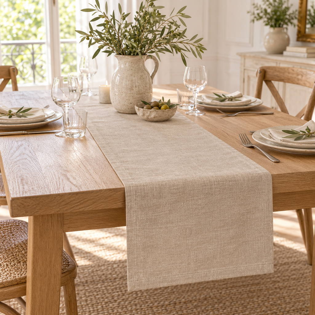Natural Linen Table Runner