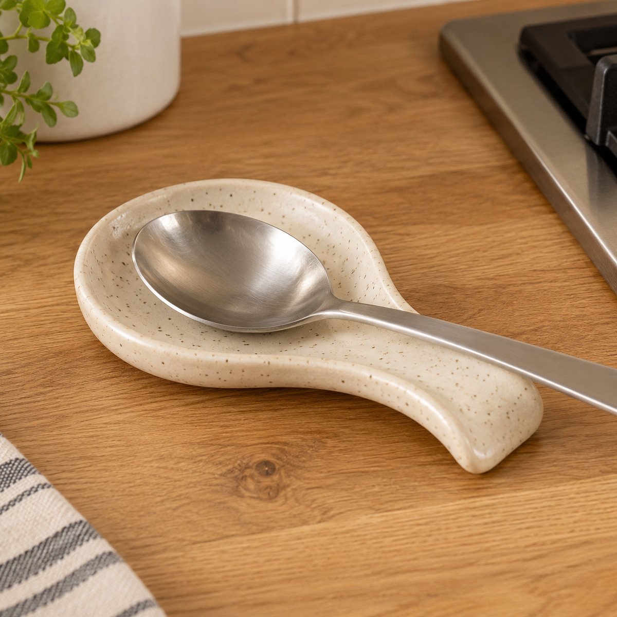Speckled Stoneware Spoon Rest