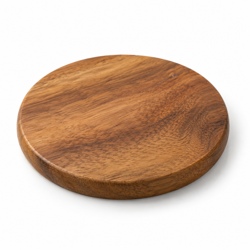 Round Acacia Wood Coaster