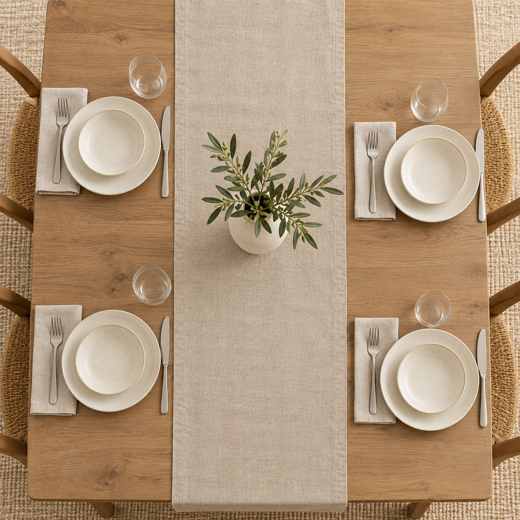 Natural Linen Table Runner