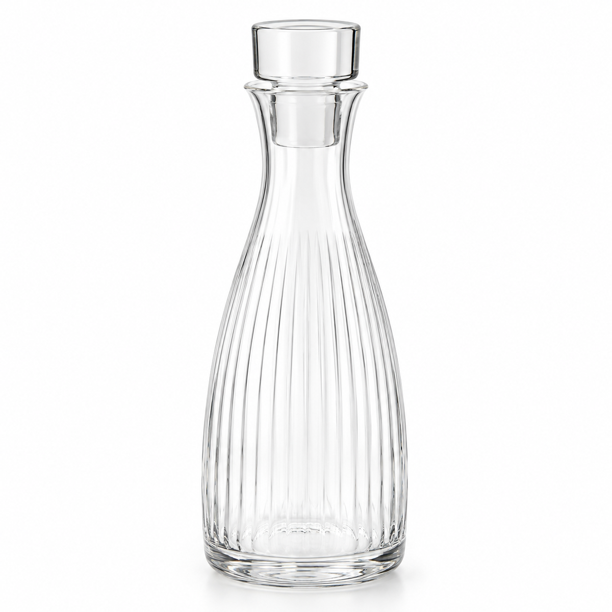 Ribbed Glass Water Carafe